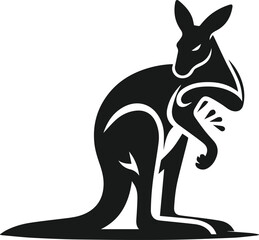 kangaroo vector animal silhouette