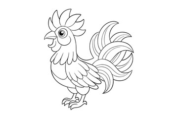 Fototapeta premium Chicken Coloring Book for Kids & Adults – Relaxing Farmyard Illustrations