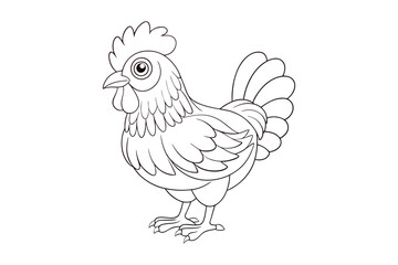 Chicken Coloring Book for Kids & Adults – Relaxing Farmyard Illustrations


