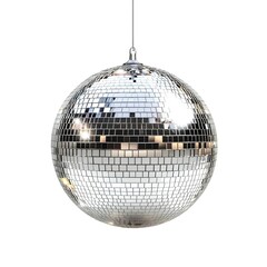 Obraz premium Hanging Disco Ball Isolated on White Background