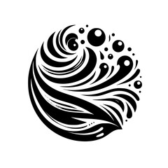 Black and White Swirl: Abstract Organic Design