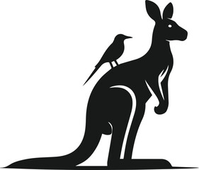 kangaroo vector animal silhouette
