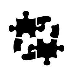 Interlocked Puzzle Pieces: Black and White Harmony