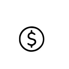 Obraz premium Dollar Coin Icon