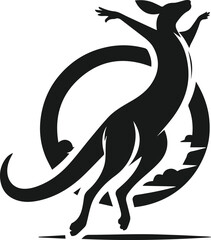 kangaroo vector animal silhouette