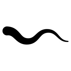 Thick Curve wave serpentine, wavy Snake Silhouette Shape Wildlife Symbol