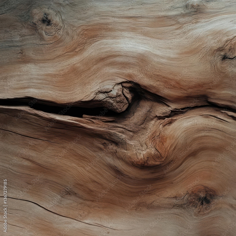 Poster close-up of a weathered wood surface featuring intricate grain patterns natural textures and a promi