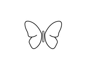 icon flat butterfly design vector