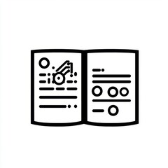 Obraz premium Open technical manual with circuit diagrams