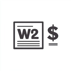 Obraz premium W2 Tax Form Financial Value