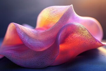Three-dimensional forms, their surfaces swirling and contorting in a mesmerizing ballet of neon...