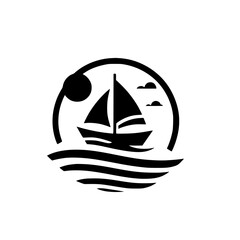 Sailing Serenity: Minimalist Boat on the Horizon