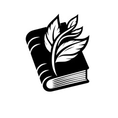Knowledge Blossoms: Book & Leaf Logo
