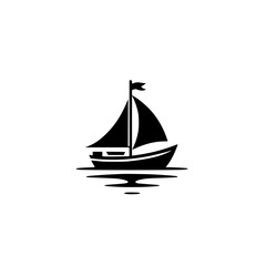Silhouette Serenity: A Minimalist Sailboat on Calm Waters