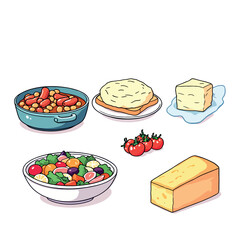 Balanced diet providing essential nutrients for healthy lifestyle