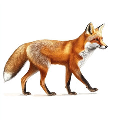 Fototapeta premium Graceful Fox in Watercolor By Generated AI