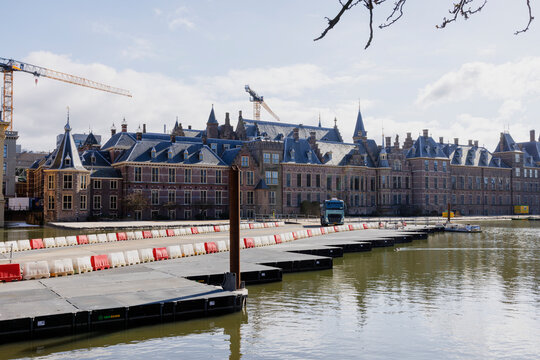 The Binnenhof in The Hague, The Netherlands. The Dutch government operates from here. The building, which is currently being renovated, is the oldest government building still in use today.