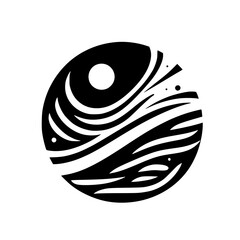 Celestial Sphere: Abstract Monochrome Design