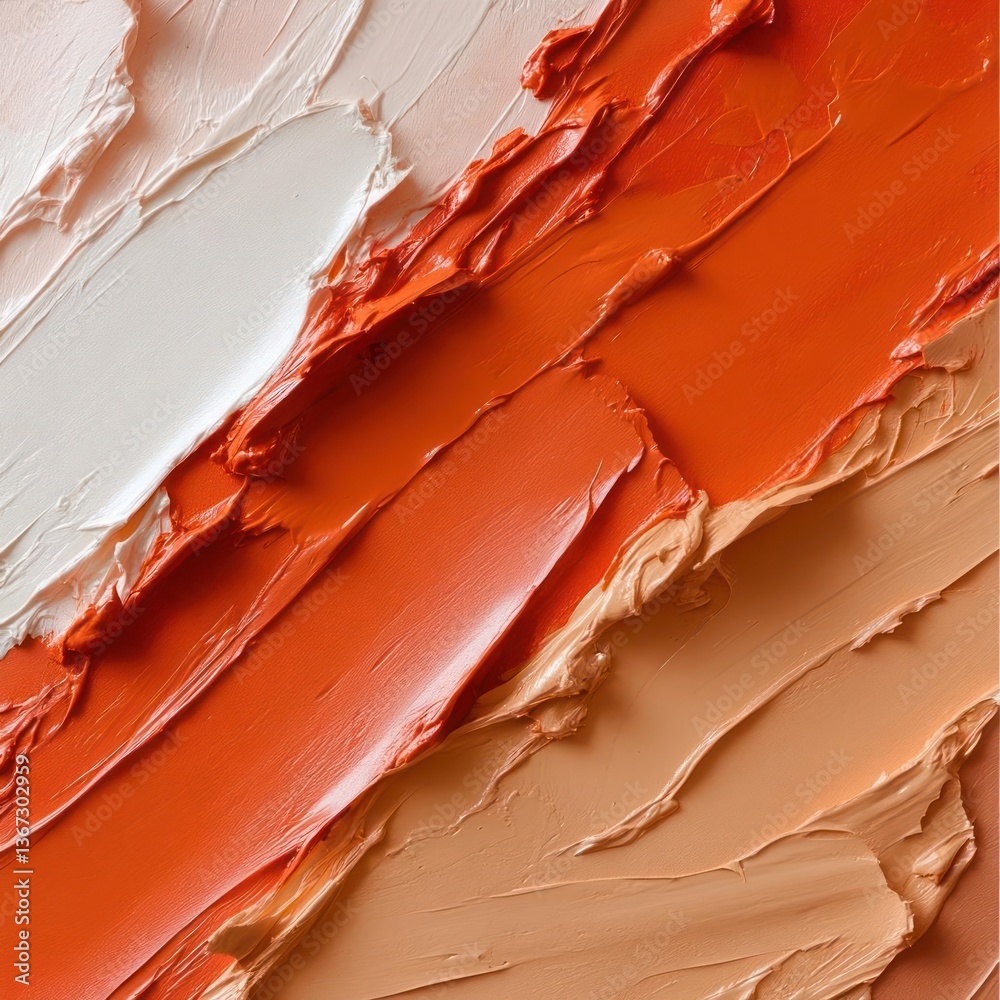 Aufkleber close-up view of a vibrant abstract makeup palette with various brushstrokes showcasing a range of w