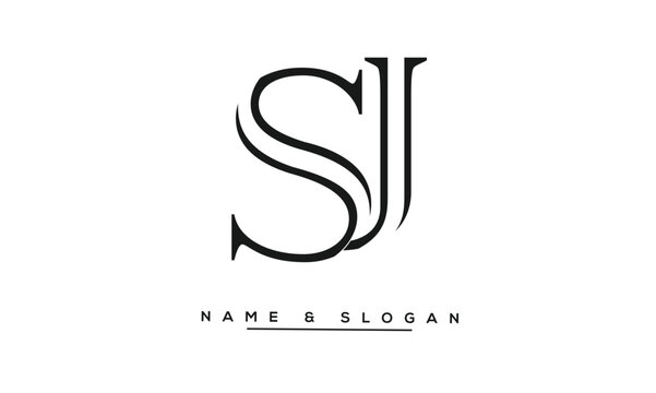 JS, SJ Abstract Letters Logo Monogram