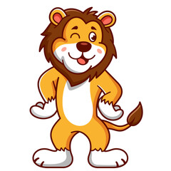 Obraz premium Lion head silhouette, Lion modern sports logo mascot.