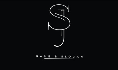 JS, SJ Abstract Letters Logo Monogram