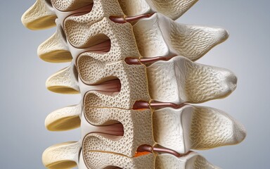 Anatomy of the Cervical Spine Body (Spine) Cross-Section,