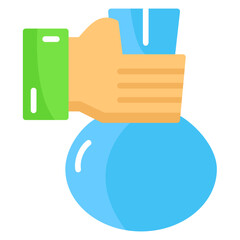 submission of zakat fitra. is a mandatory activity carried out by Muslims before the Eid prayer Illustration full color Design