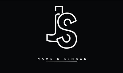 JS, SJ Abstract Letters Logo Monogram