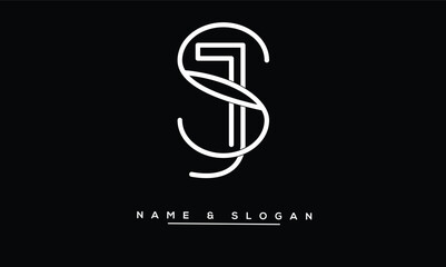 JS, SJ Abstract Letters Logo Monogram