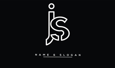 JS, SJ Abstract Letters Logo Monogram