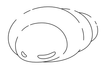 シンプルなチョココロネのイラスト