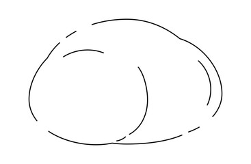 シンプルなロールパンのイラスト