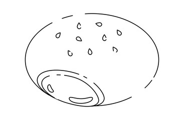 シンプルなあんぱんのイラスト