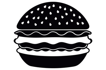 Illustration of a hamburger fast food vector