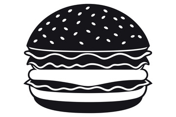 Fast food hamburger vector