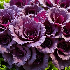 Purple Cabbage Roses