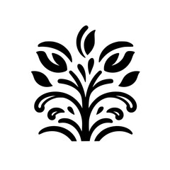 Minimalist Floral Design in Black and White