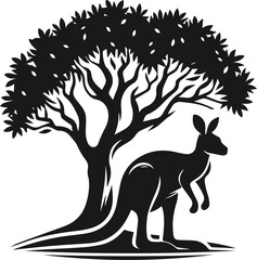 kangaroo vector animal silhouette