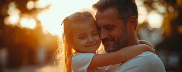 man dad having quality time with their kid daughter girl nine year old hug on his arms. happy father playing with child. real life authentic day-to-day fatherhood moments. fatherly love care