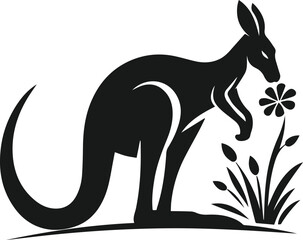 kangaroo vector animal silhouette