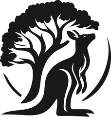 kangaroo vector animal silhouette