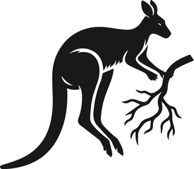 kangaroo vector animal silhouette