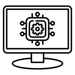 Naklejka premium Software Outline Icon