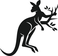 kangaroo vector animal silhouette