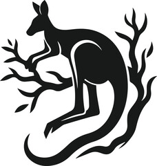 kangaroo vector animal silhouette