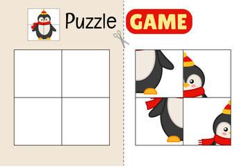 Education paper game for preshool children. Cut out the parts and glue them in the correct place. 
