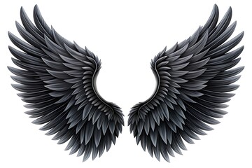Obraz premium The wings of a bird are shown in black