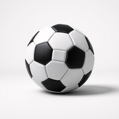 Obraz premium Classic Black and White Soccer Ball on a White Background