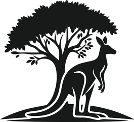 kangaroo vector animal silhouette
